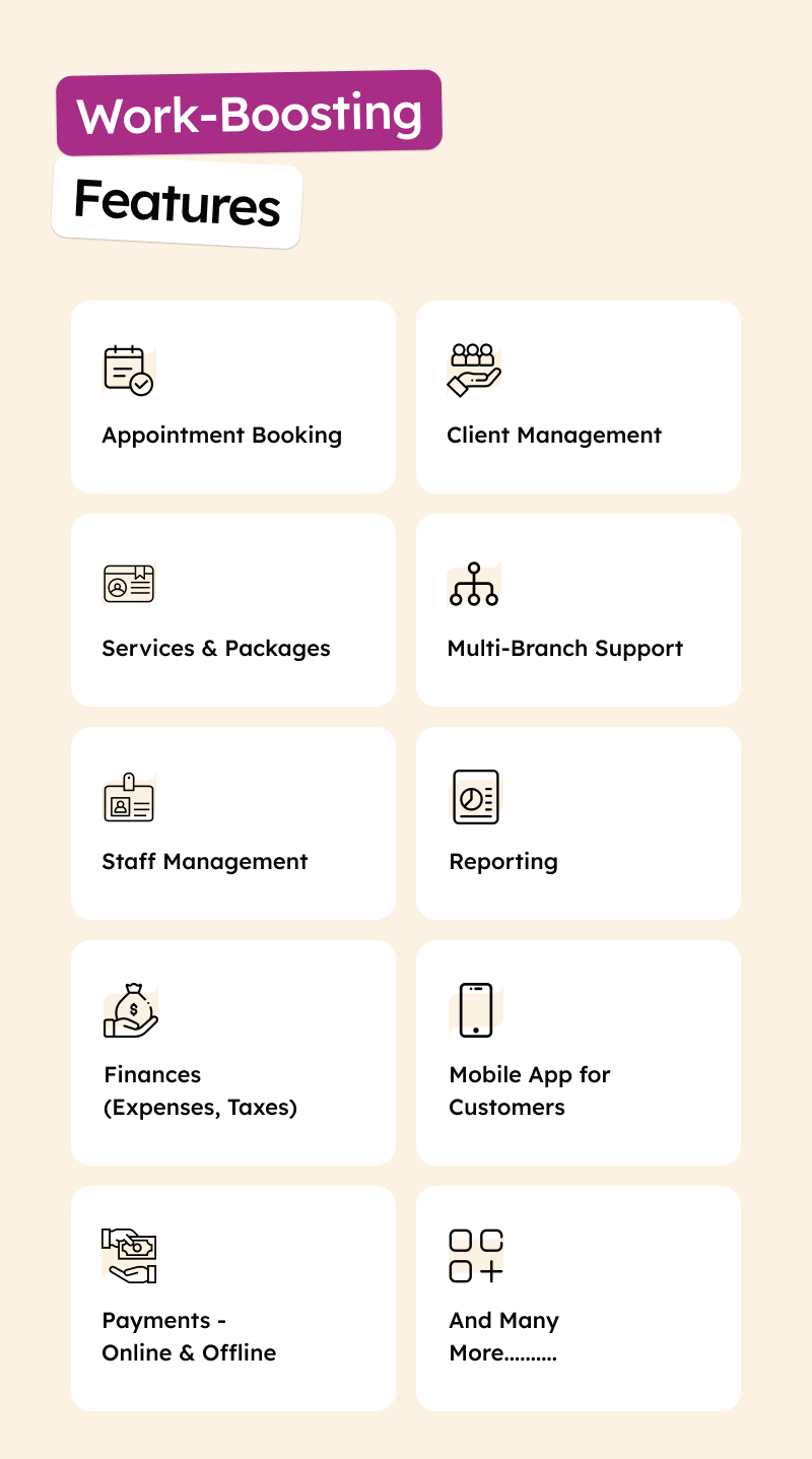 Cares - Software for Salons and Spa Businesses - Feature showcase 27