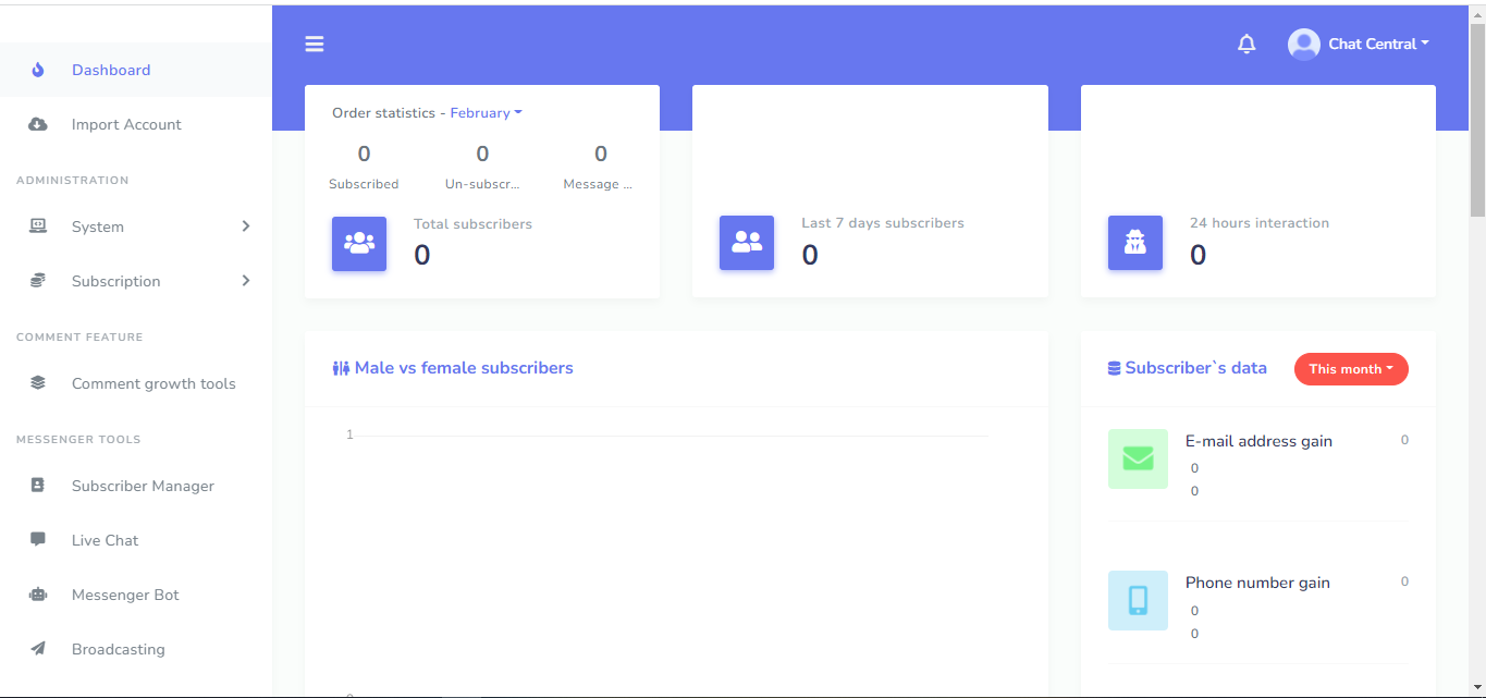 Chat Central - Facebook Chatbot, eCommerce & Social Media Management Tool - Feature showcase 9