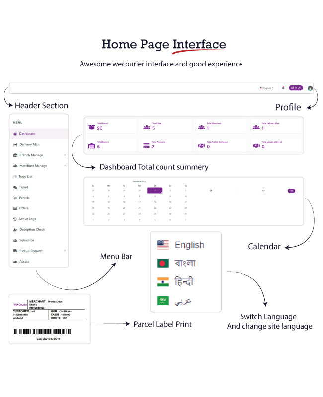 CourierSquad - SaaS Multi-Tenancy Courier and Logistics Management - Merchant, Delivery App - Feature showcase 15