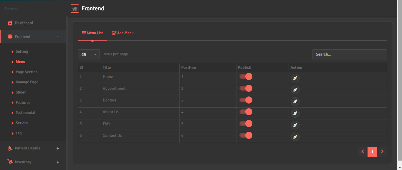 Diagnostic Management System Screenshot 3