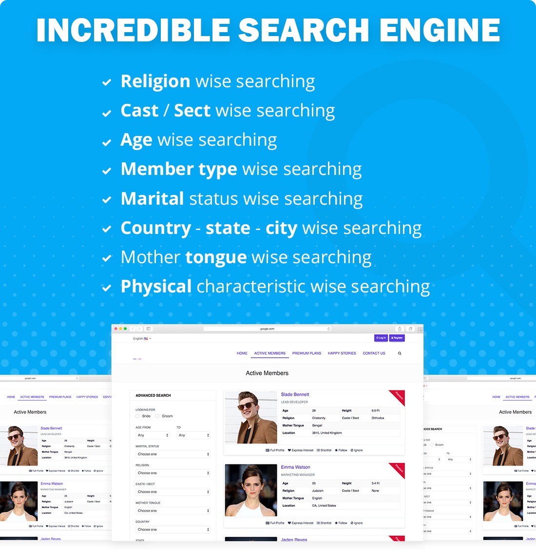Futureshaadi - Matrimony Web Application with Android & iOS Apps - Feature showcase 5