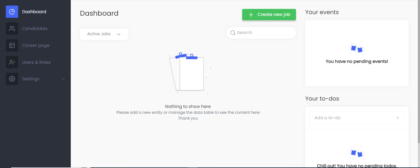 RecruitPanel Dashboard View
