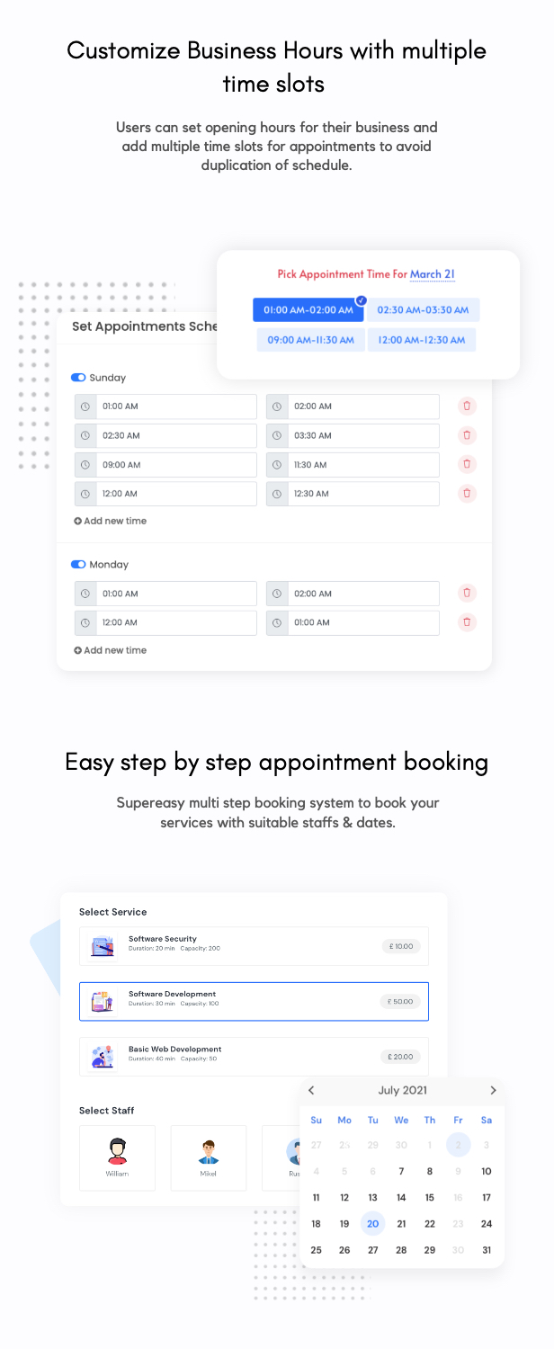 TechBooker - SaaS Multi-Business Service Booking System (With AI) - Feature showcase 10