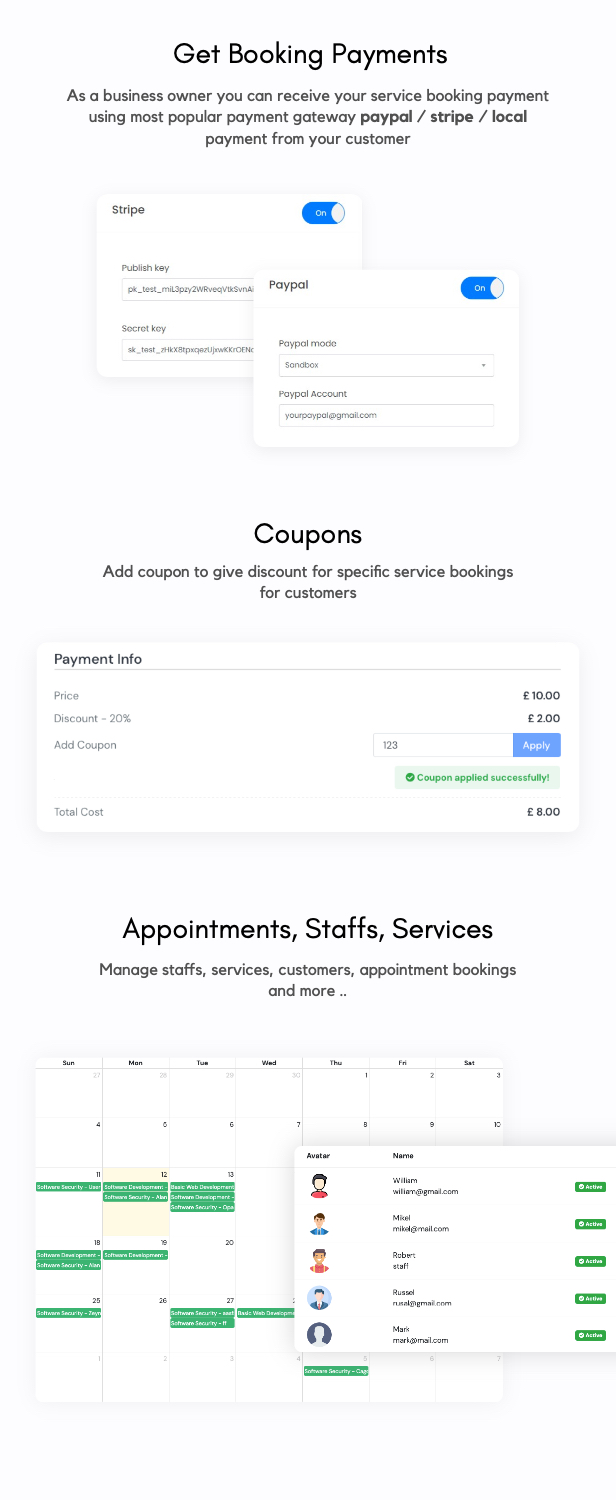 TechBooker - SaaS Multi-Business Service Booking System (With AI) - Feature showcase 11