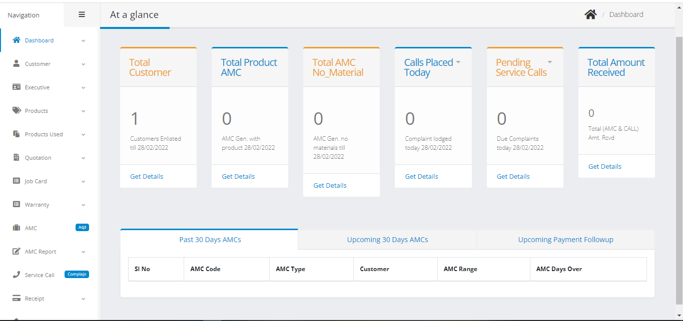 Tunato - AMC and Customer Service Call/Complaint Management Application - Feature showcase 4