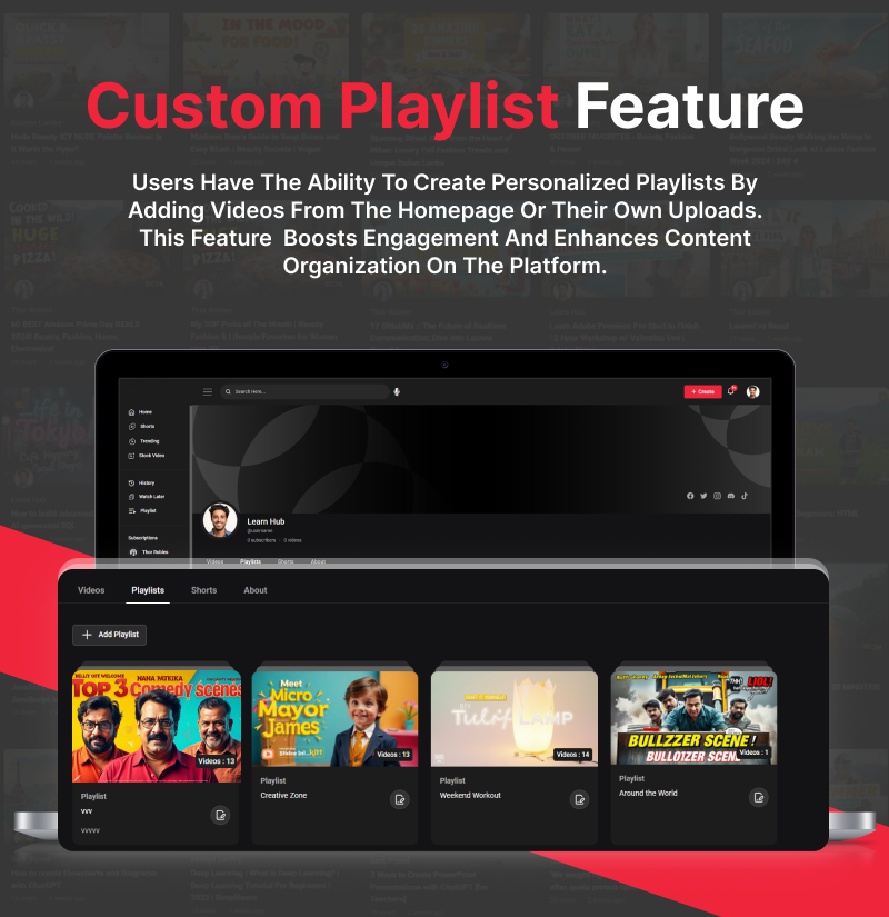 Video Aide - Online Video Sharing Platform - Feature showcase 7