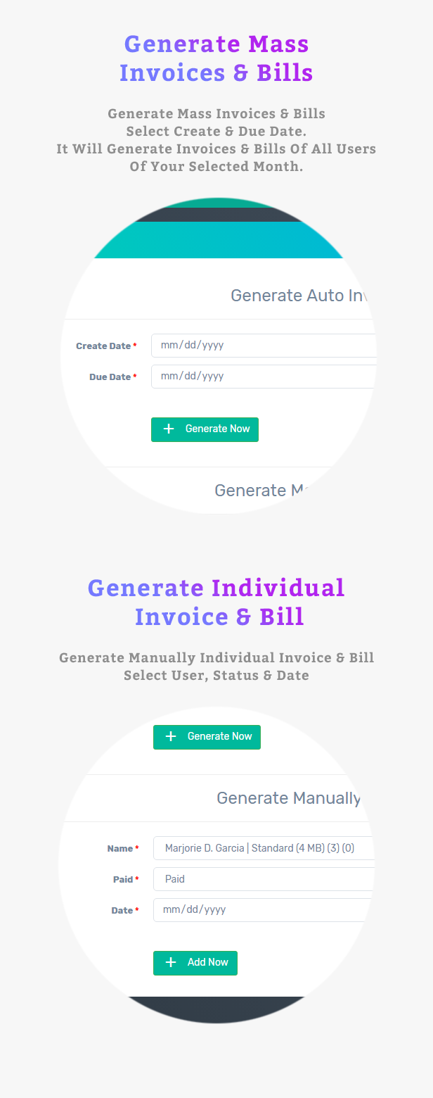 Viziweb - ISP Management System - Feature showcase 5