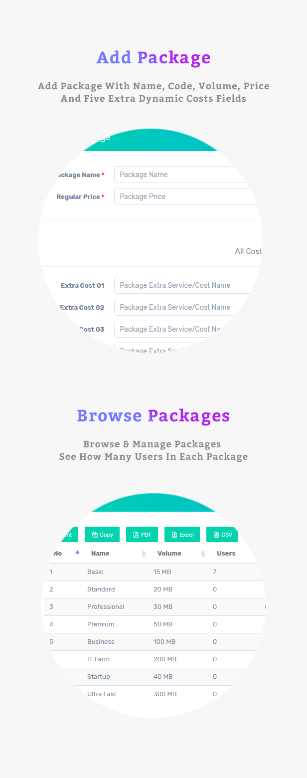 Viziweb - ISP Management System - Feature showcase 7