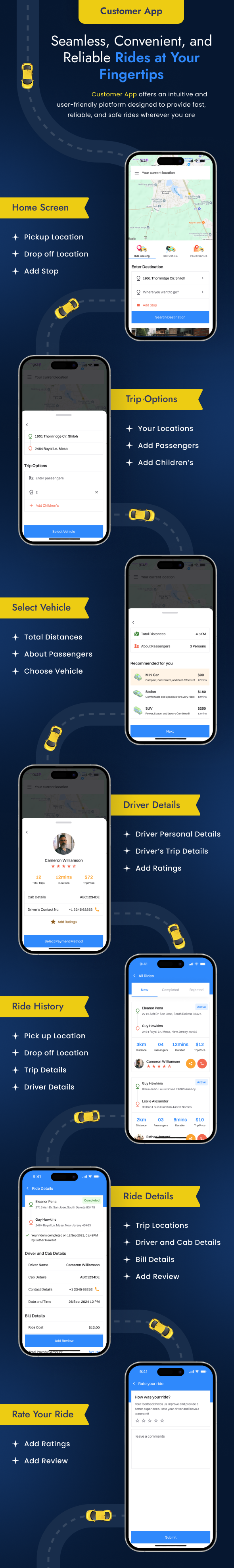 WorkCab - Complete Taxi App | Taxi Booking Solution - Feature showcase 10