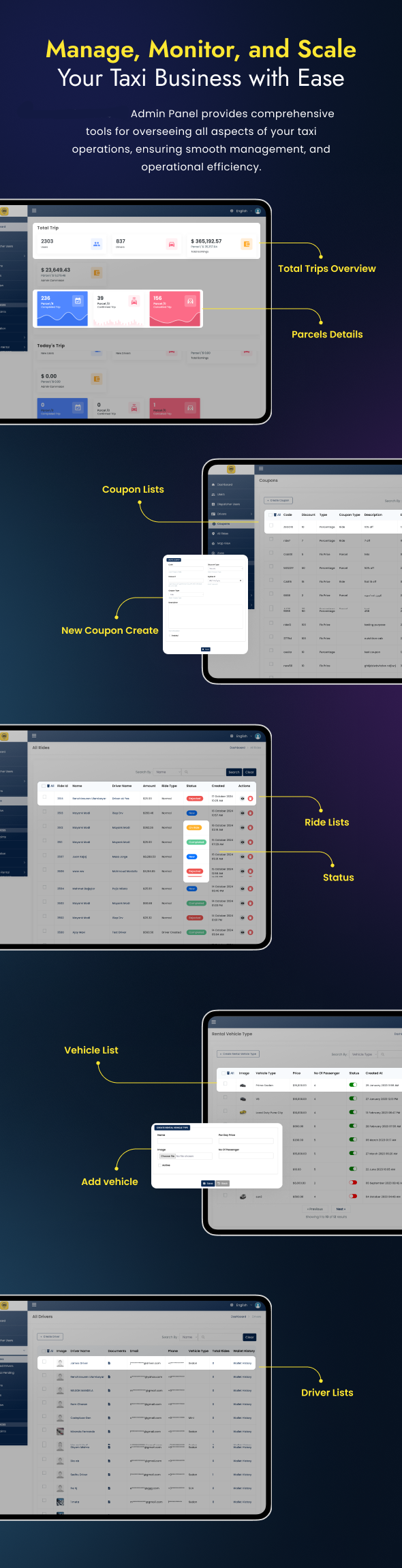 WorkCab - Complete Taxi App | Taxi Booking Solution - Feature showcase 14
