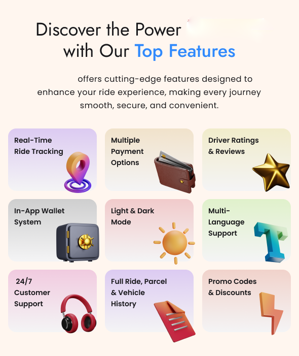WorkCab - Complete Taxi App | Taxi Booking Solution - Feature showcase 9