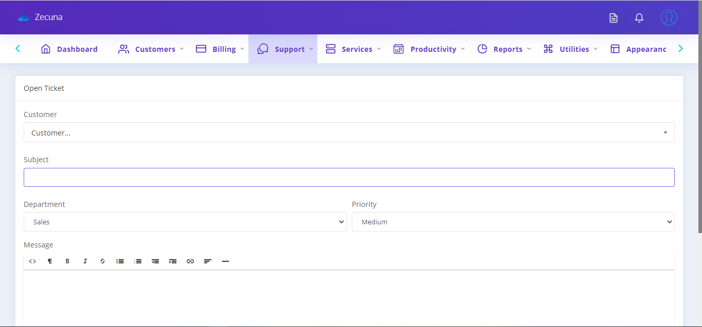Zecuna - Web Hosting Billing & Automation Software - Feature showcase 4