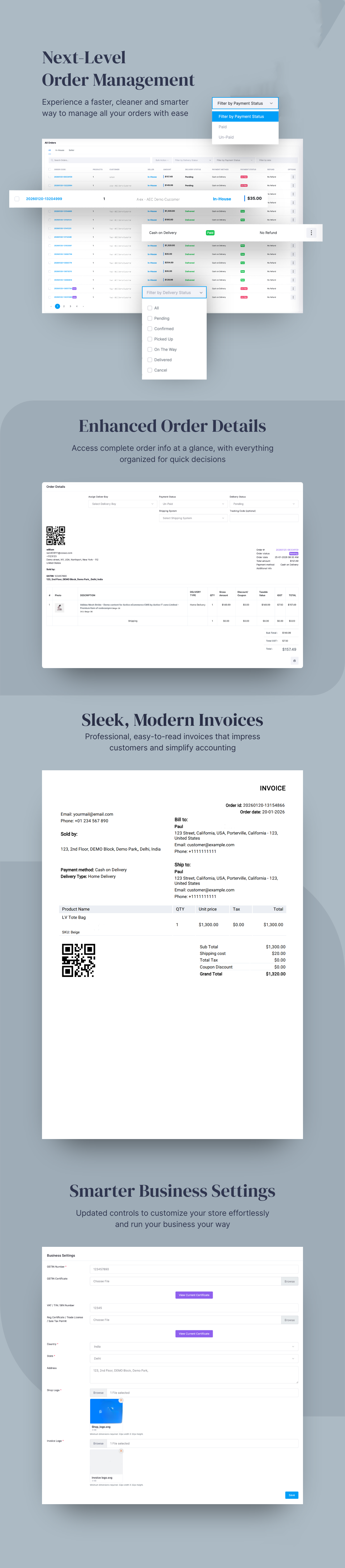 Purity selection interface