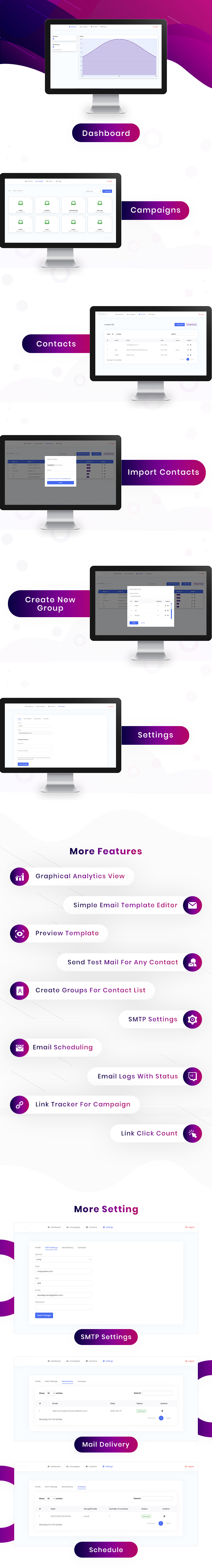 UpTxt Email Builder Dashboard