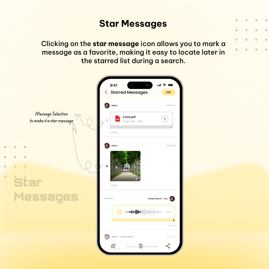 WhatsChat Starred Messages