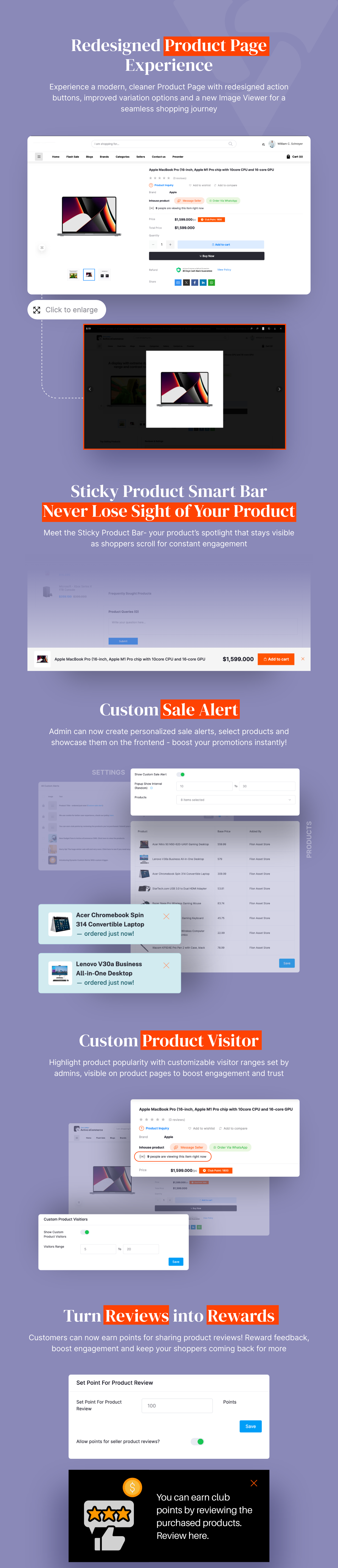Dynamic price calculator on product page