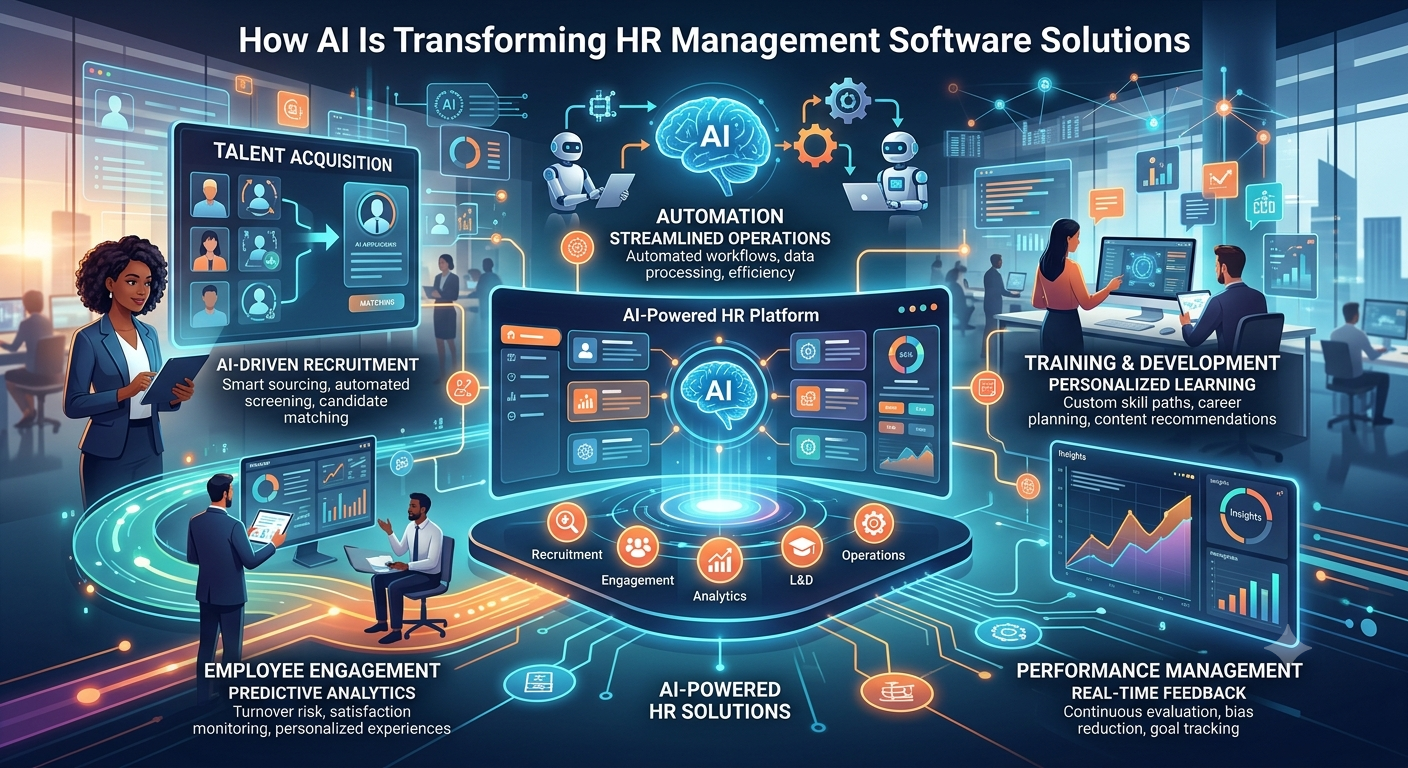 How AI Is Transforming HR Management Software Solutions