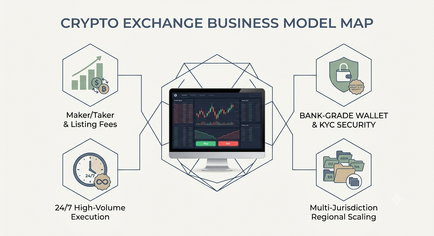 Crypto Exchange Platform Business Model Explained for Beginners
