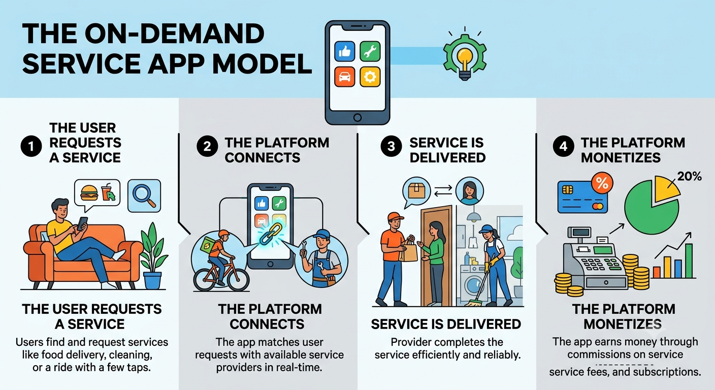 On-Demand Service App Business Model Explained for Beginners