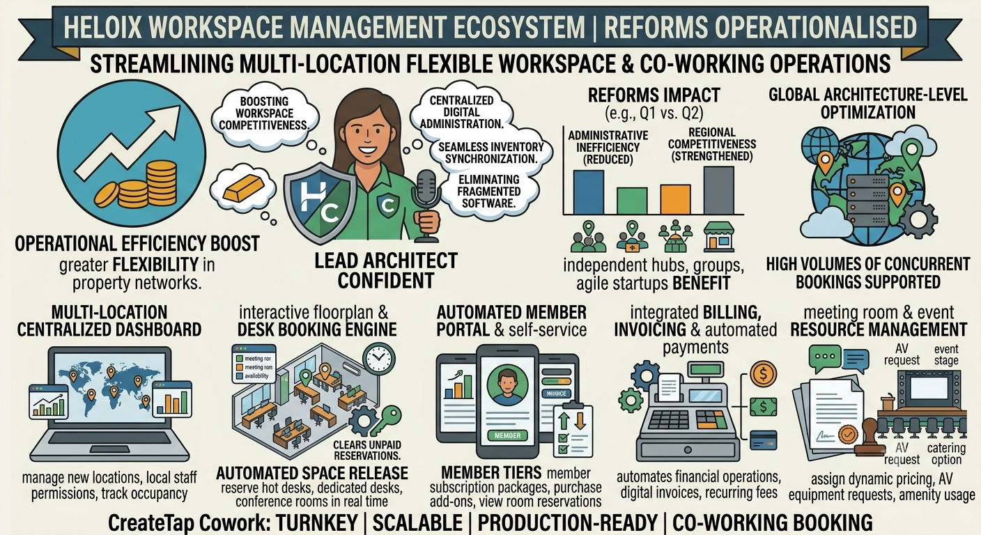 Heloix unveils new operational capabilities to boost multi-location cowork workspace management