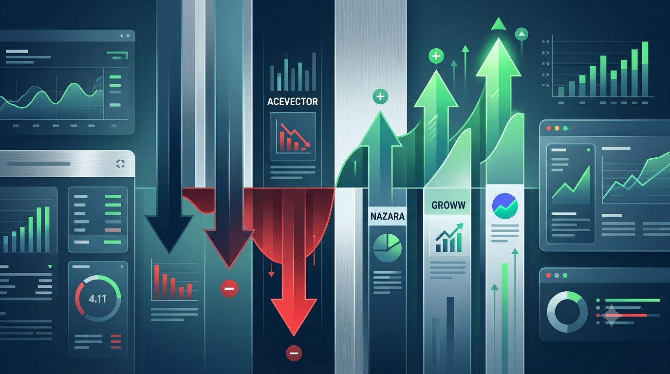 Nazara and Groww Lead New-Age Tech Stock Gains While AceVector Slips 18%