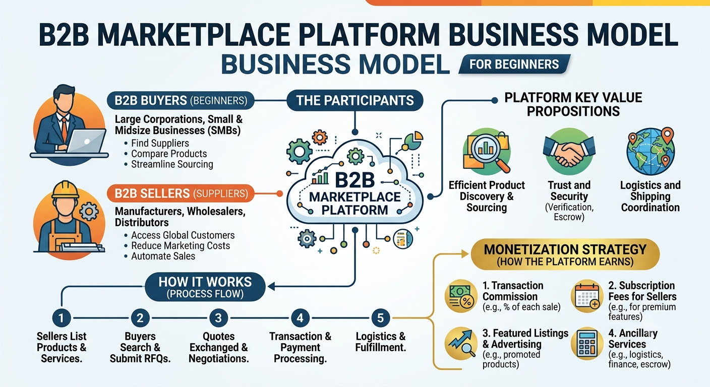 B2B Marketplace Platform Business Model Explained for Beginners